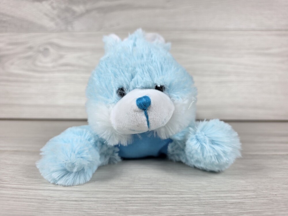 Walgreens Blue and White Plush Bunny Rabbit Easter w Ribbon 12" SU36